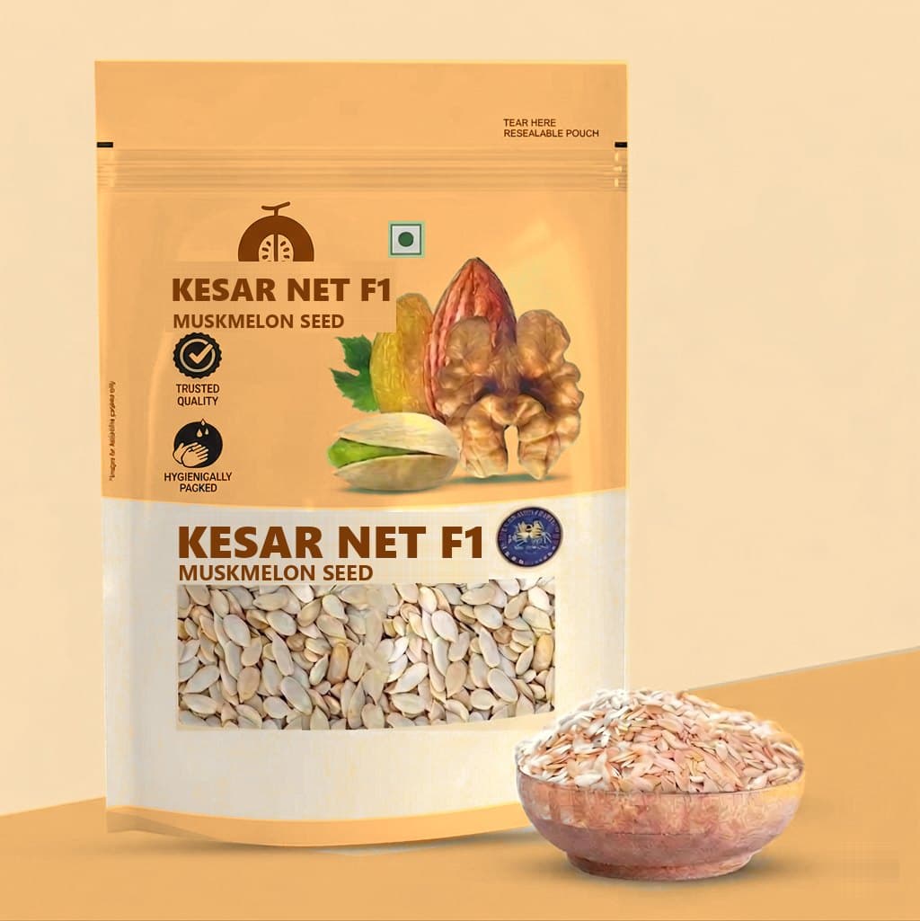Kesar Net F1 Muskmelon seed packet